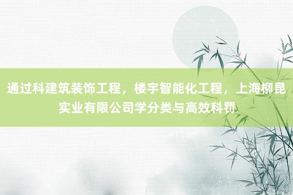 通过科建筑装饰工程，楼宇智能化工程，上海柳昆实业有限公司学分类与高效科罚